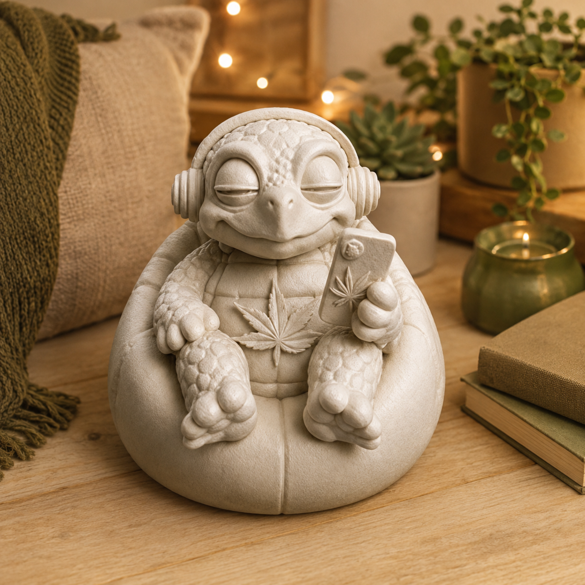 Shellax Nala – weiße 3D-Druck-Schildkröte zum Bemalen als DIY-Deko.