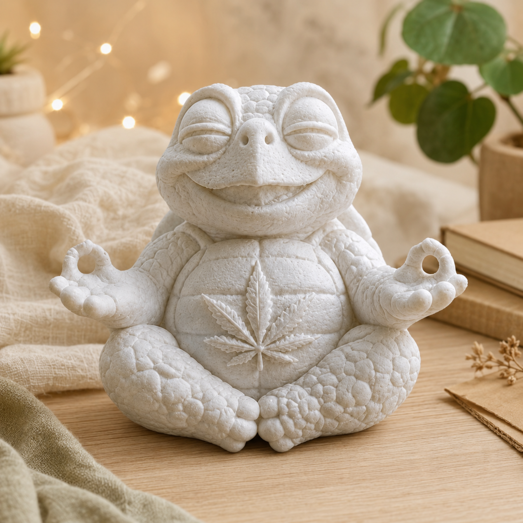 Shellax Shelly – weiße 3D-Druck-Schildkröte zum Bemalen als DIY-Deko.