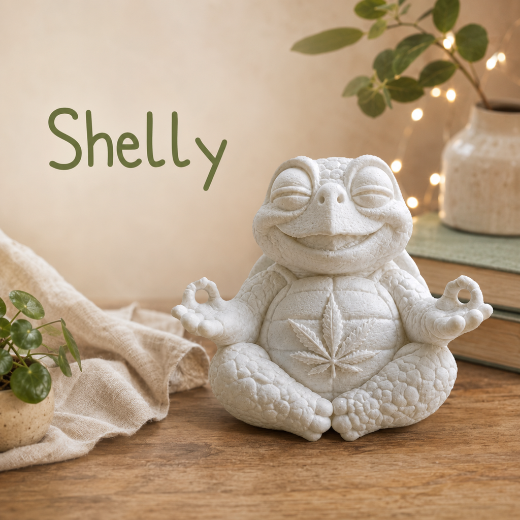 Shellax Shelly – unbemalte Schildkrötenfigur aus PLA+ zum Selbstgestalten, Ansicht 2.