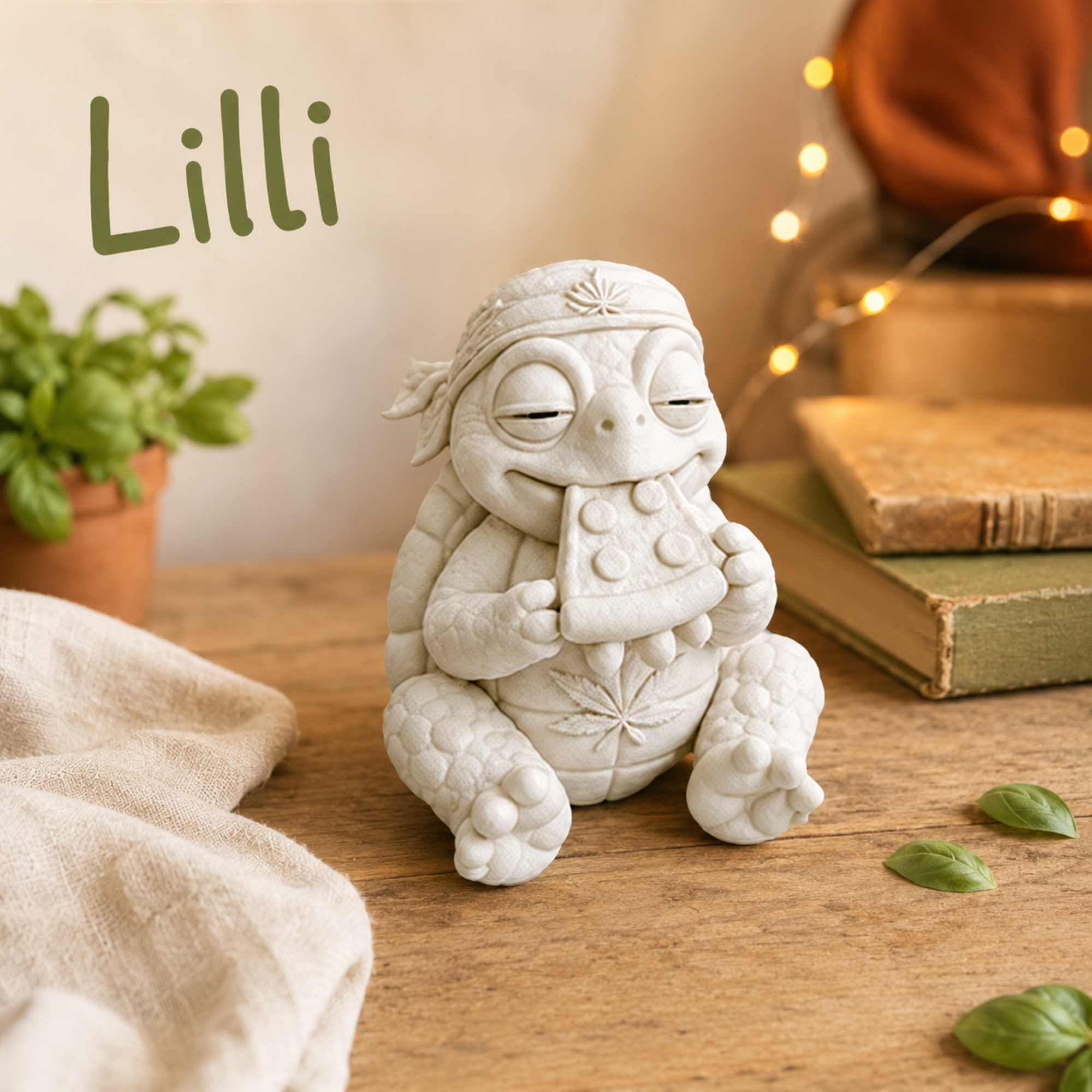 Shellax Lilli – unbemalte Schildkrötenfigur aus PLA+ zum Selbstgestalten, Ansicht 2.