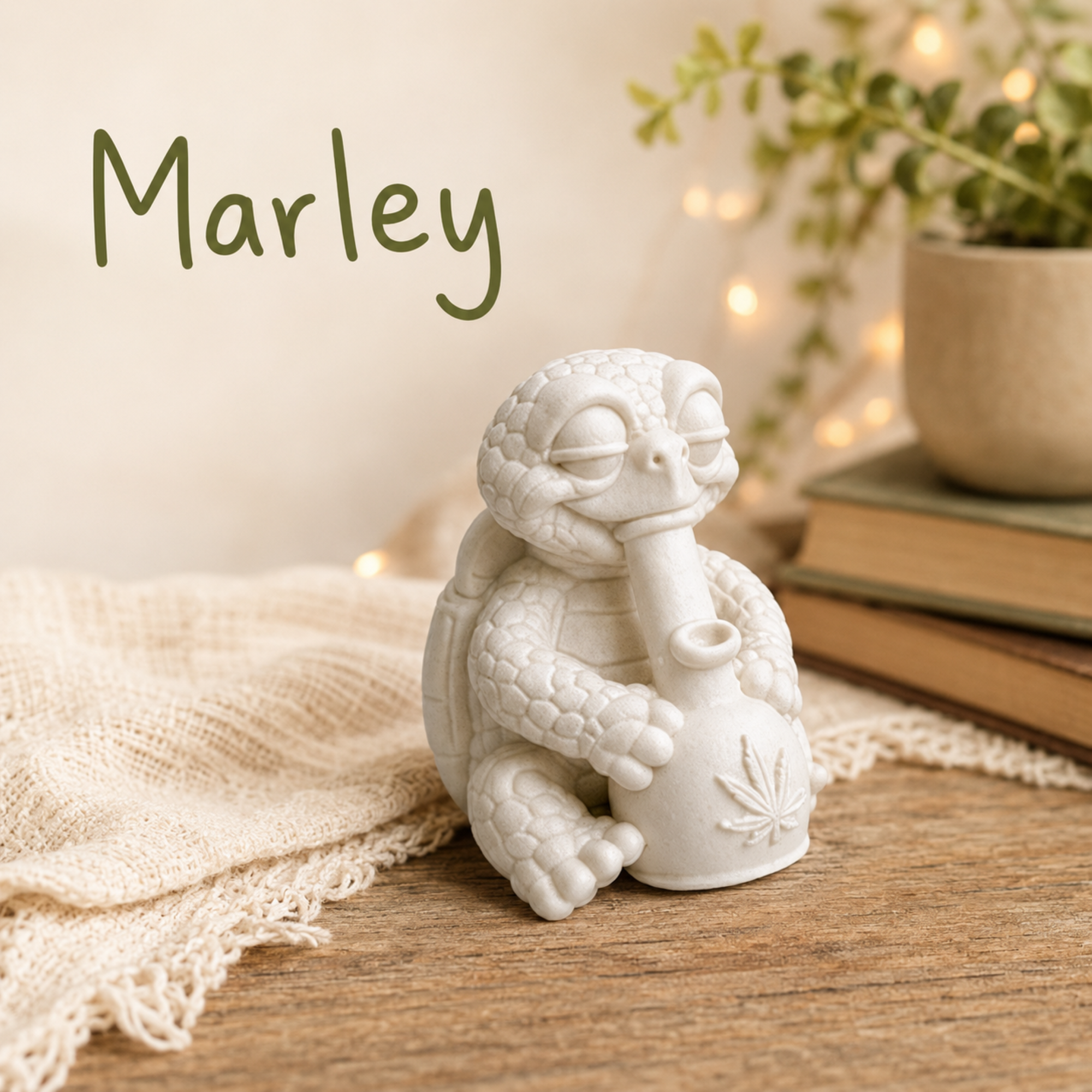 Shellax Marley – unbemalte Schildkrötenfigur aus PLA+ zum Selbstgestalten, Ansicht 2.