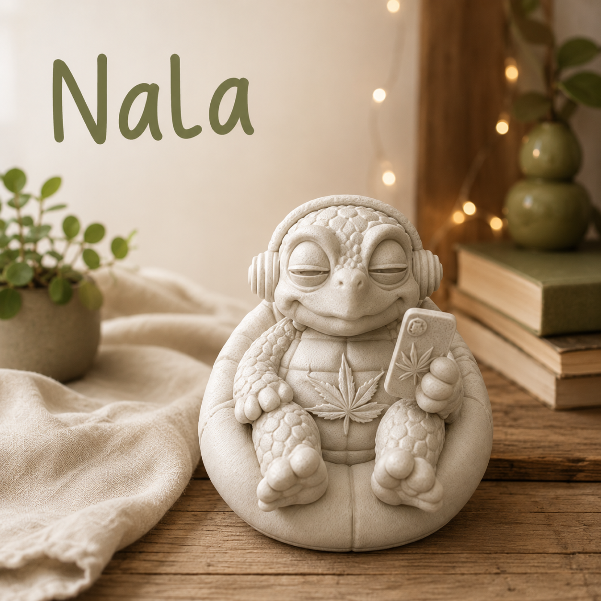 Shellax Nala – unbemalte Schildkrötenfigur aus PLA+ zum Selbstgestalten, Ansicht 2.
