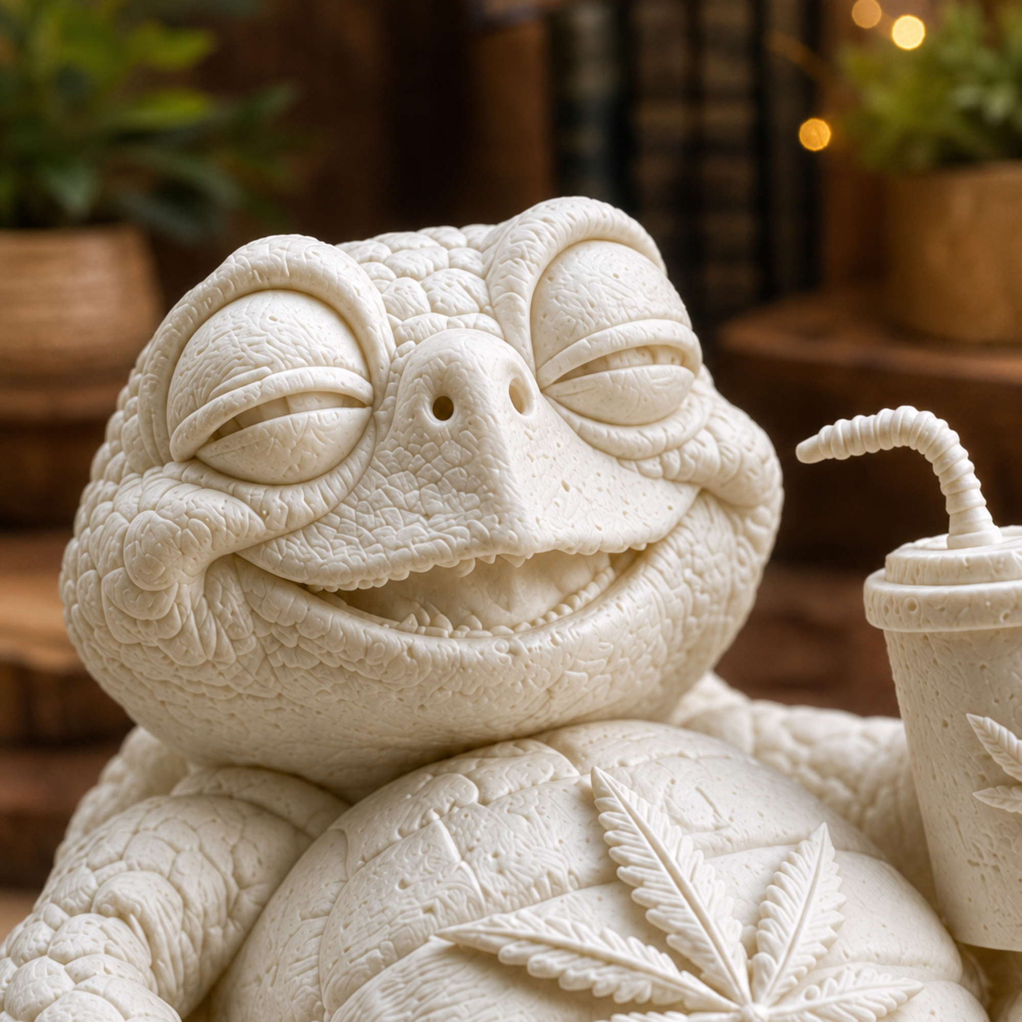 Shellax Highnrich – weiße 3D-Druck-Figur als kreative Deko zum Bemalen, Ansicht 3.