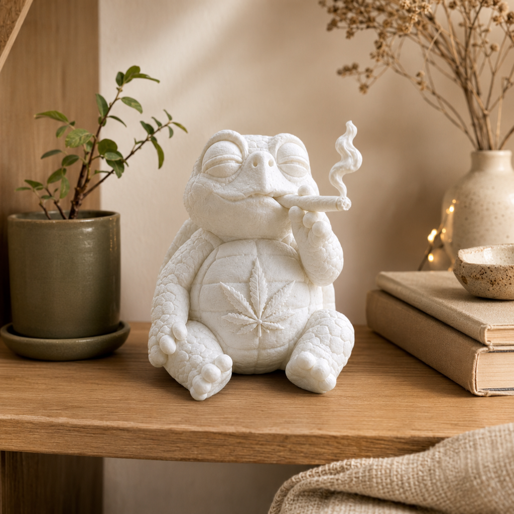Shellax Beanie – unbemalte 3D-Druck-Schildkröte als Dekofigur, Ansicht 6.
