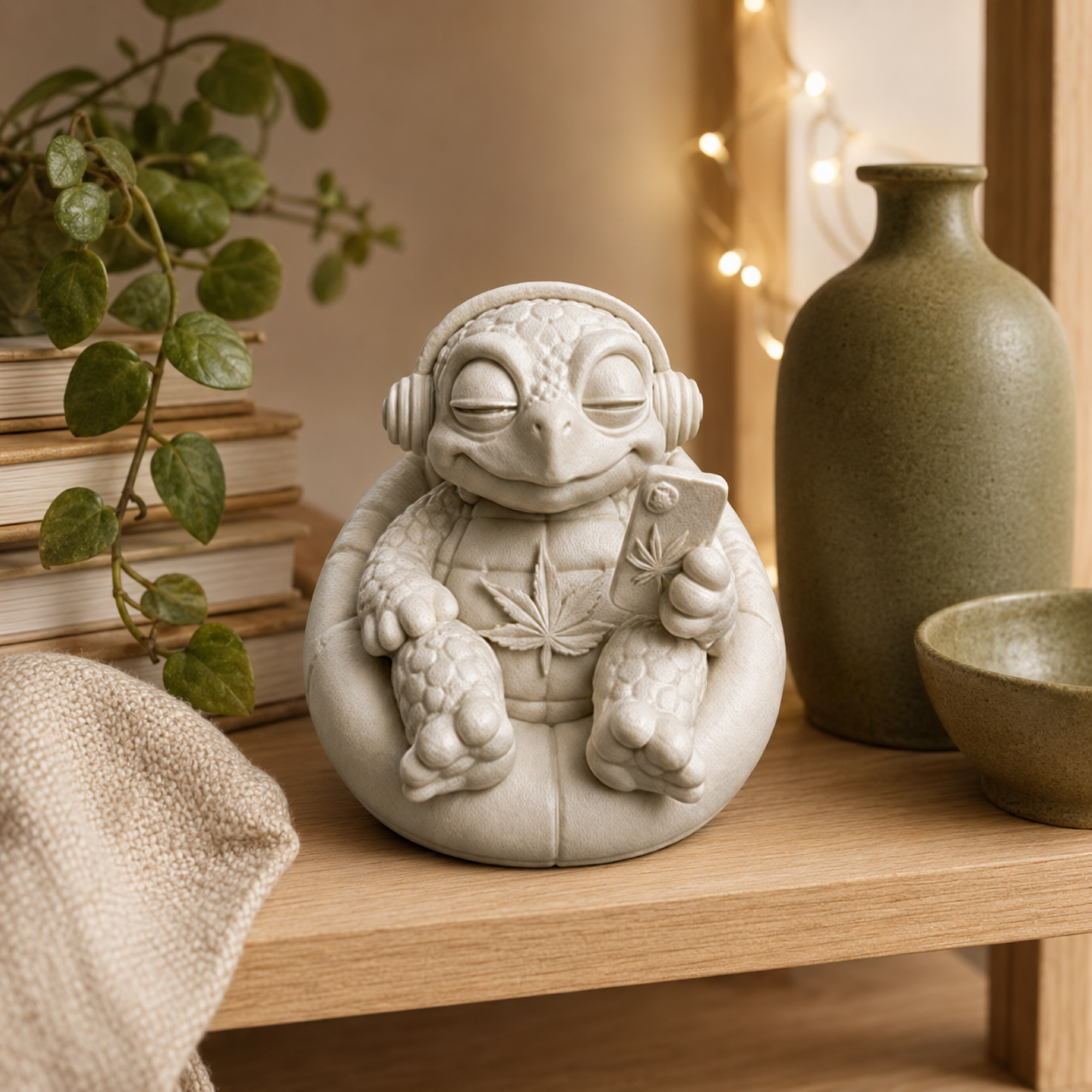 Shellax Nala – unbemalte 3D-Druck-Schildkröte als gemütliche Dekofigur, Ansicht 6.