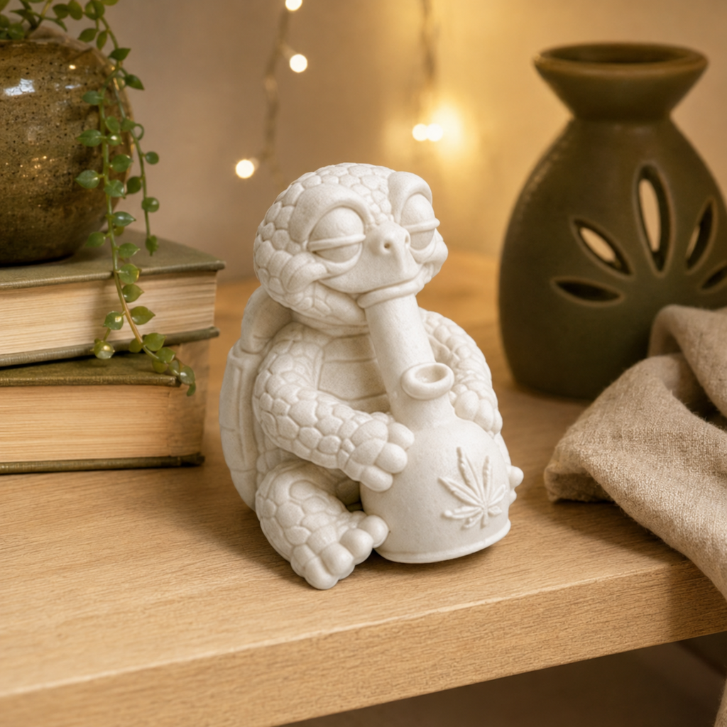 Shellax Marley – unbemalte 3D-Druck-Schildkröte als gemütliche Dekofigur, Ansicht 6.