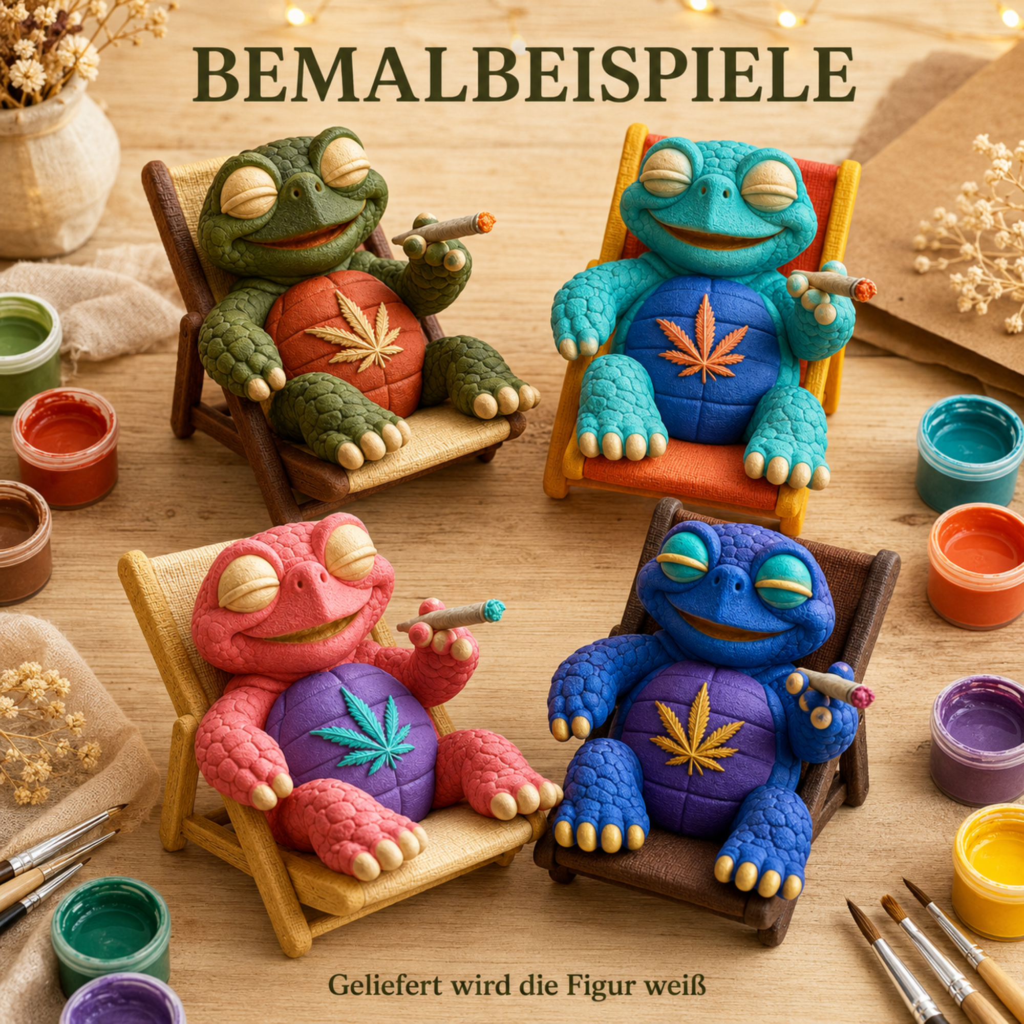 Shellax Baddie – DIY-Figur zum Bemalen mit sichtbarer 3D-Druck-Optik, Ansicht 8.