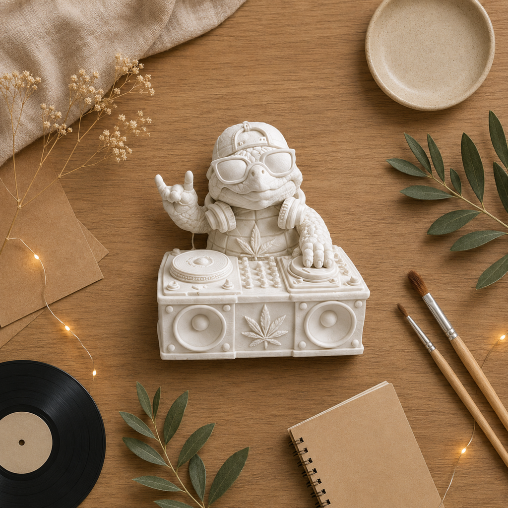 Shellax DJ – Shellax Schildkröte zum Bemalen als kleines DIY-Projekt, Ansicht 10.