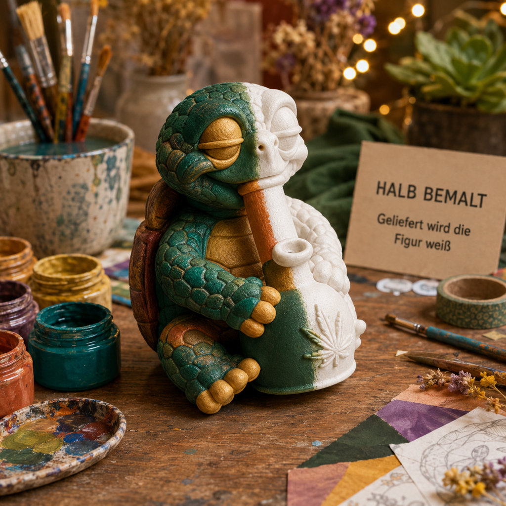 Shellax Marley – weitere Ansicht der weißen Shellax Figur zum Selbstgestalten.