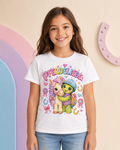 Mädchen-T-Shirt mit Pferd und Schildkröte