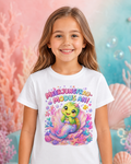 Mädchen-T-Shirt mit Meerjungfrau-Schildkröte