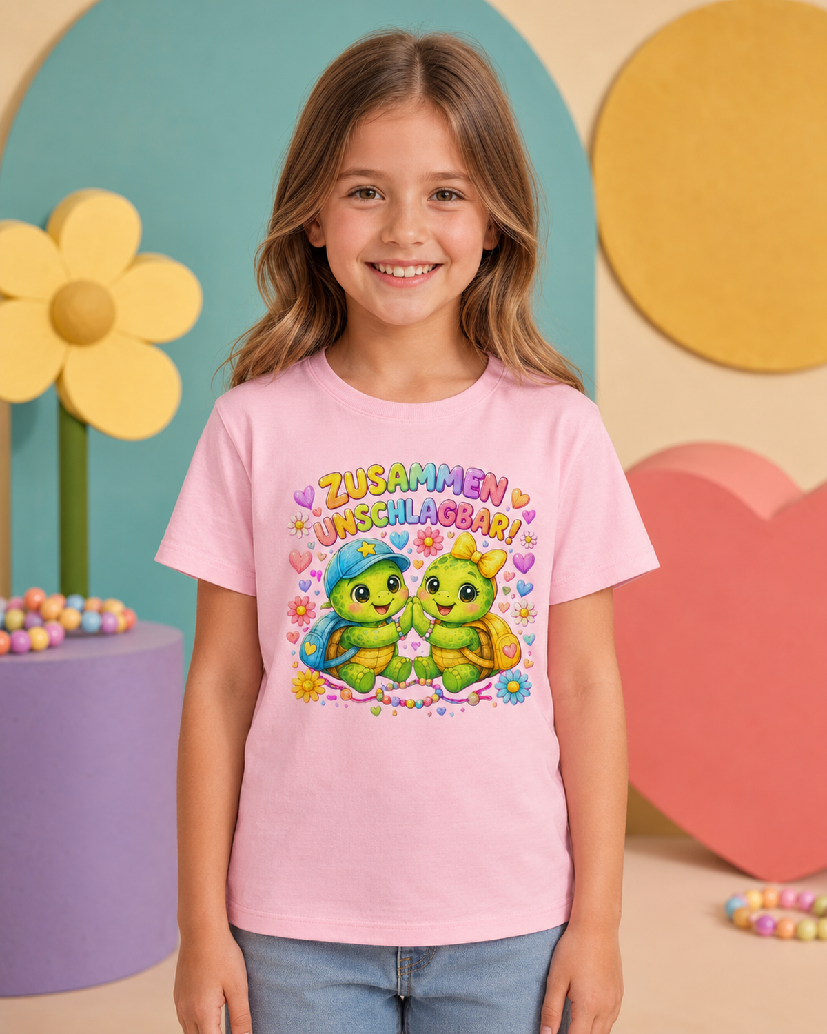 Kinder-T-Shirt mit Freundschafts-Schildkröten