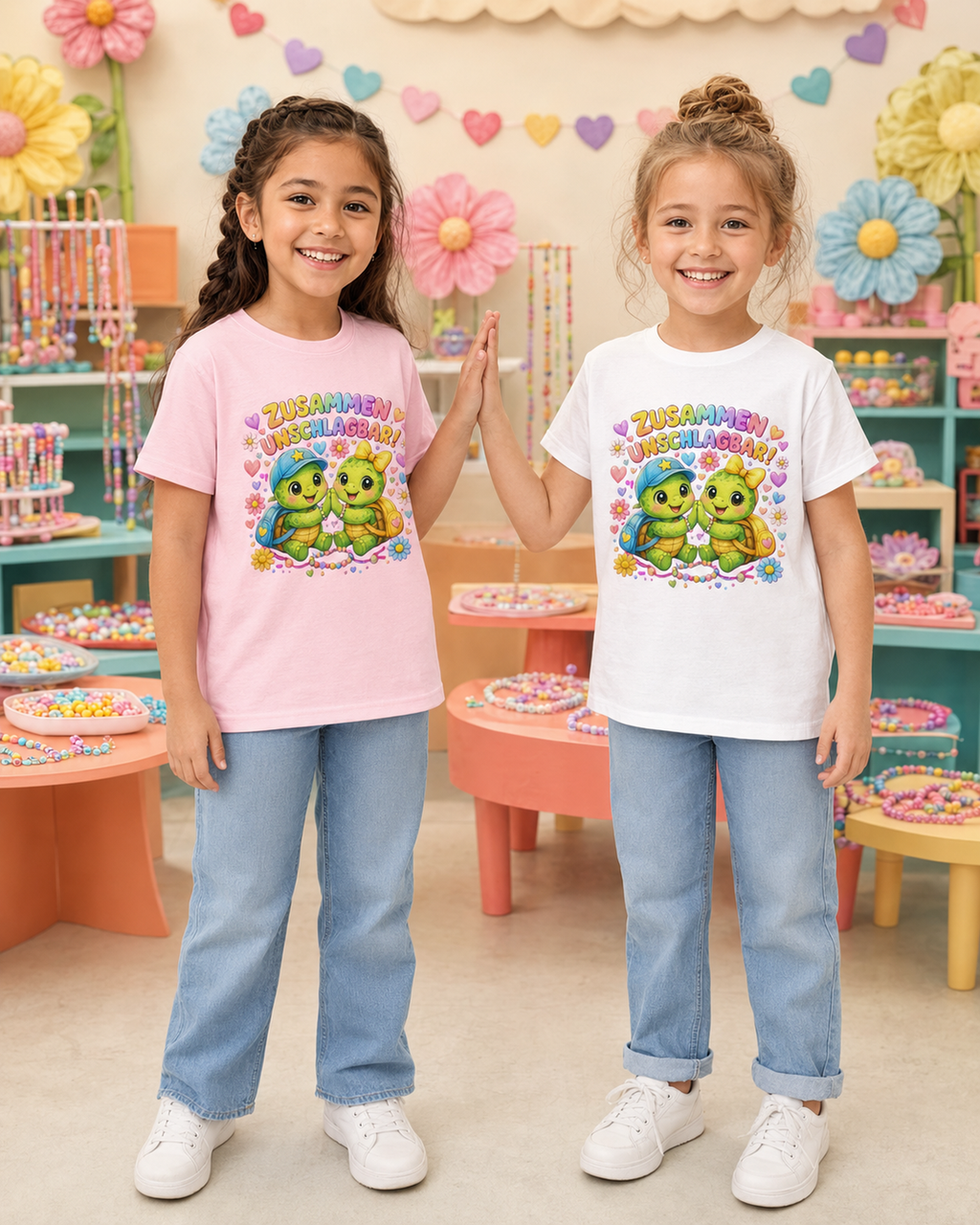 Kinder-T-Shirt mit Freundschafts-Schildkröten
