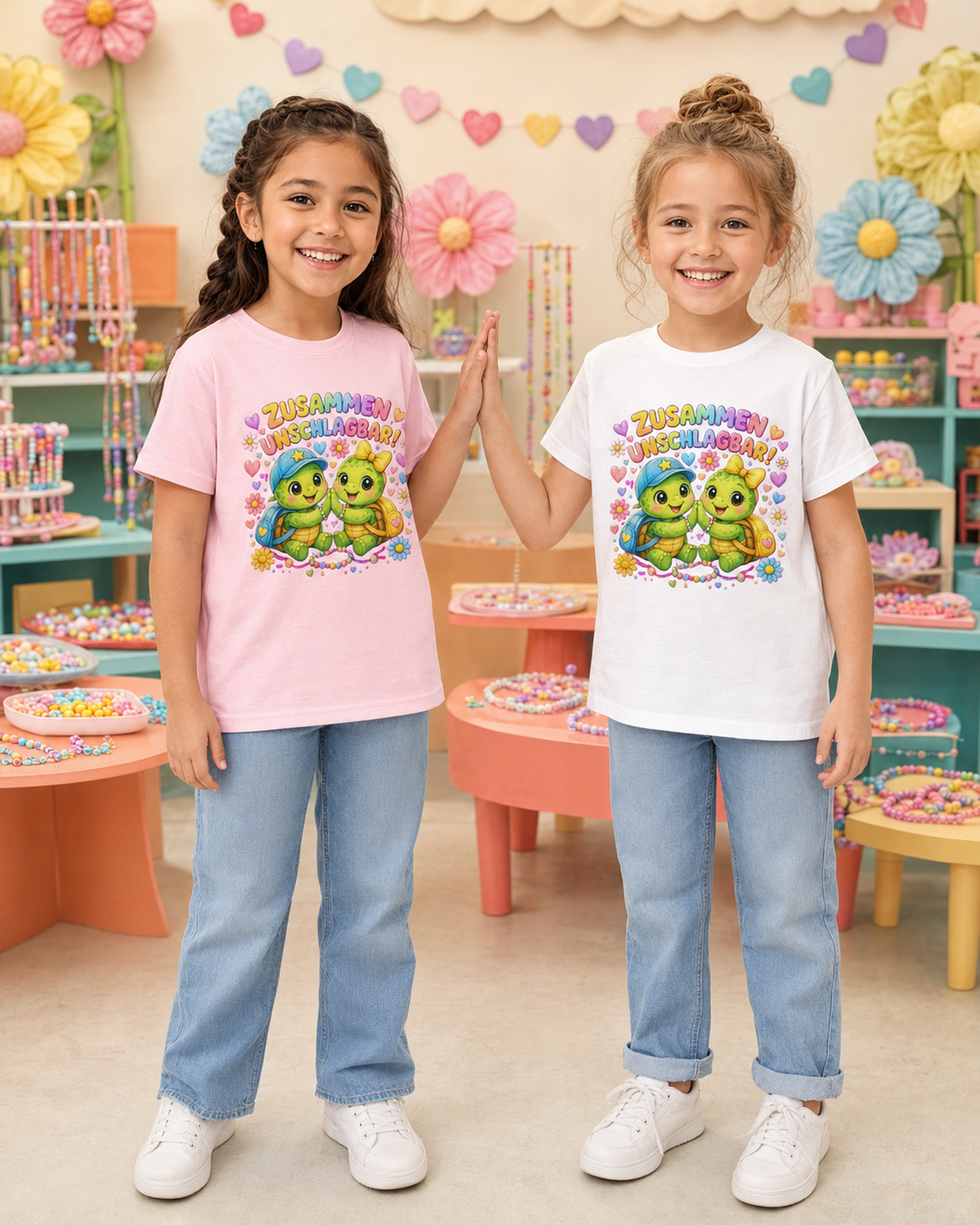 Kinder-T-Shirt mit Freundschafts-Schildkröten