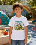 Kinder-T-Shirt mit spielender Schildkröte