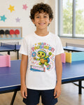 Kinder-T-Shirt mit Tischtennis-Schildkröte