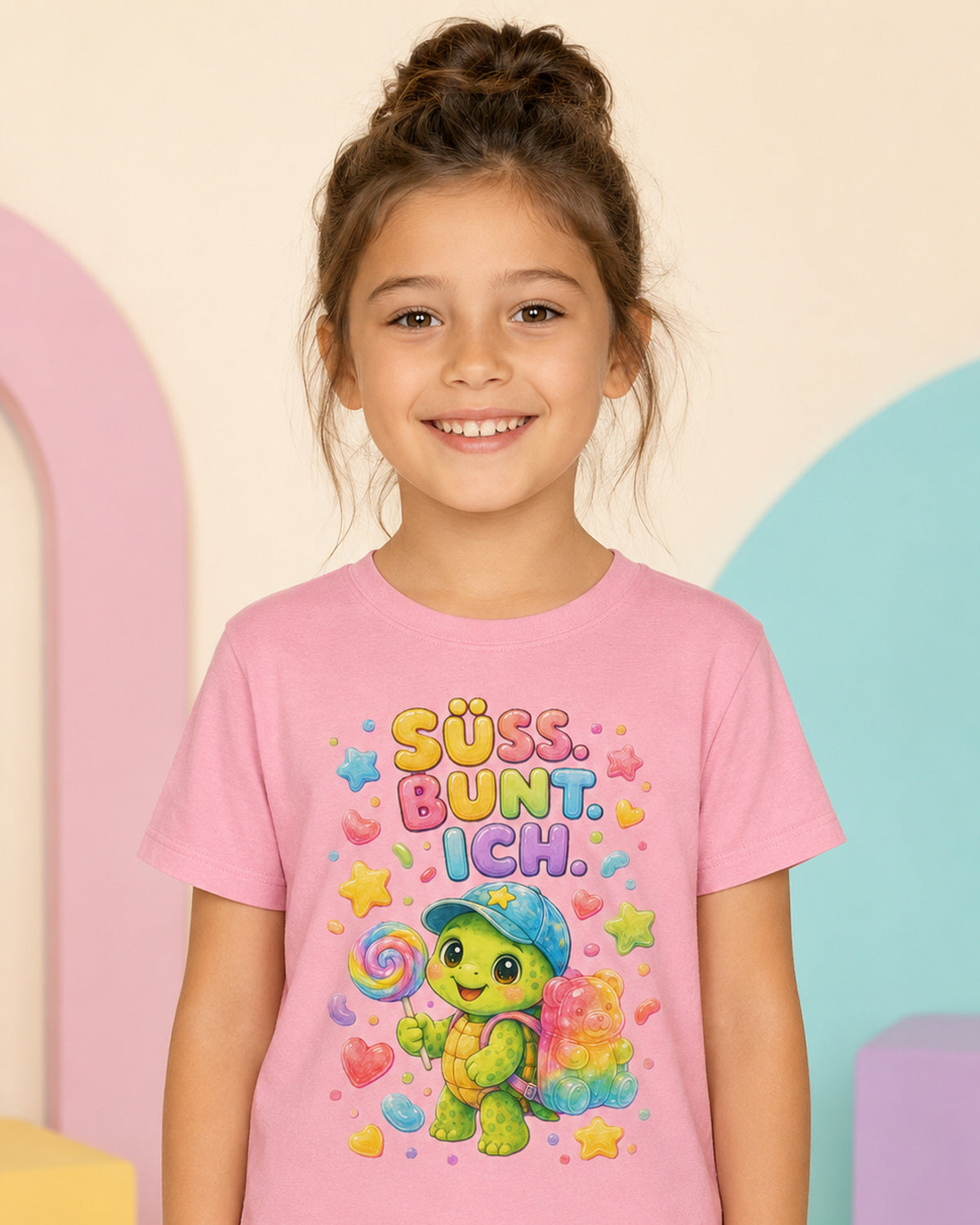 Kinder-T-Shirt mit Schildkröte und Lutscher