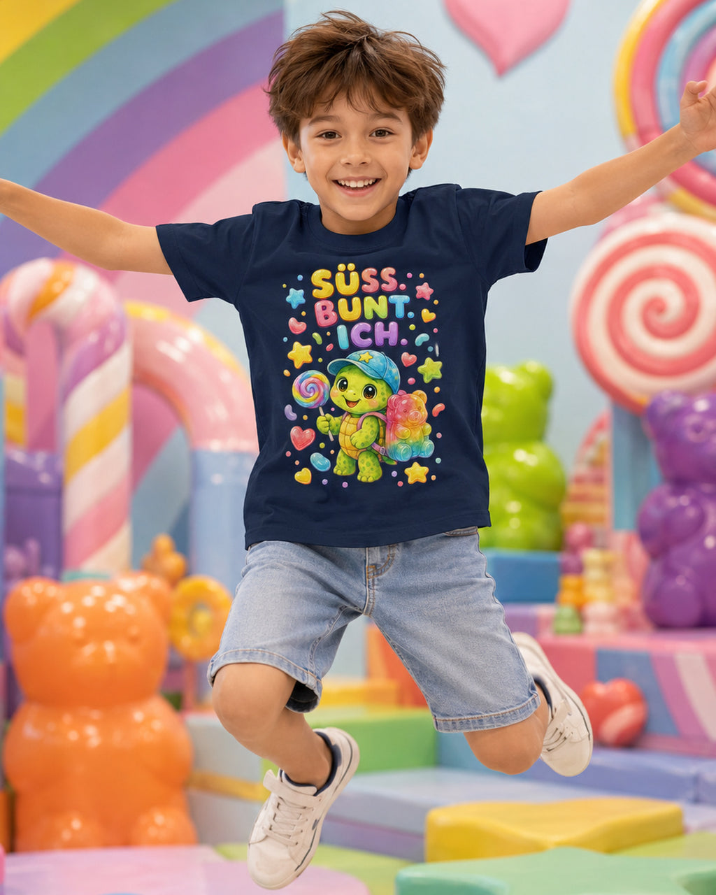 Kinder-T-Shirt mit Schildkröte und Lutscher