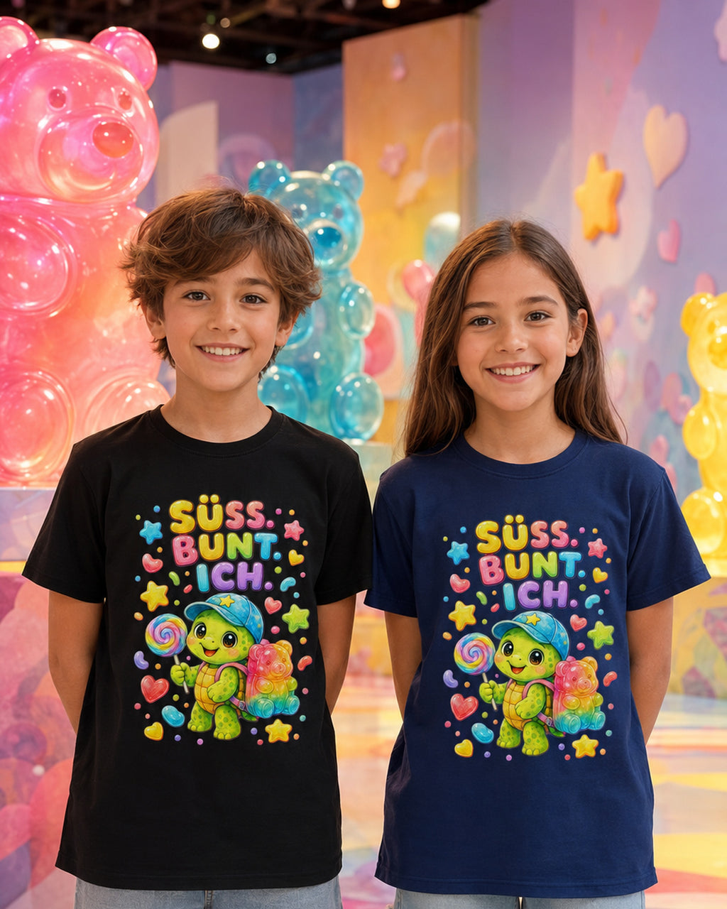 Kinder-T-Shirt mit Schildkröte und Lutscher