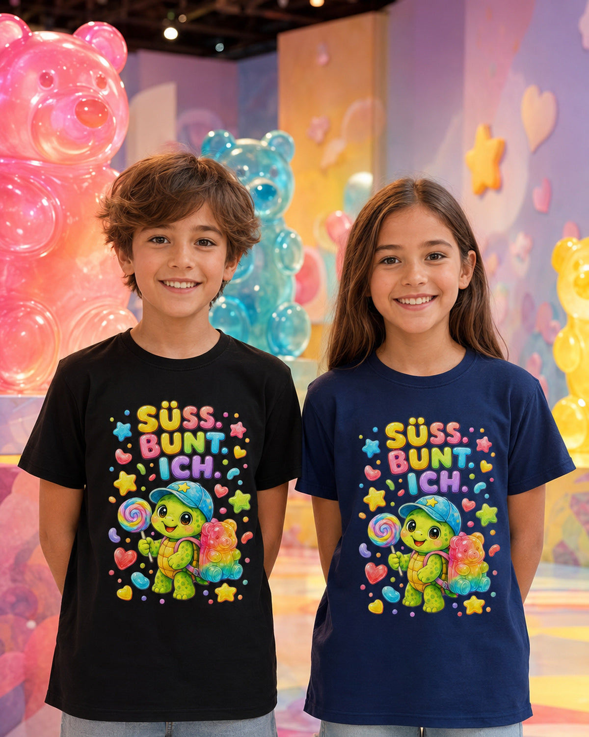 Kinder-T-Shirt mit Schildkröte und Lutscher