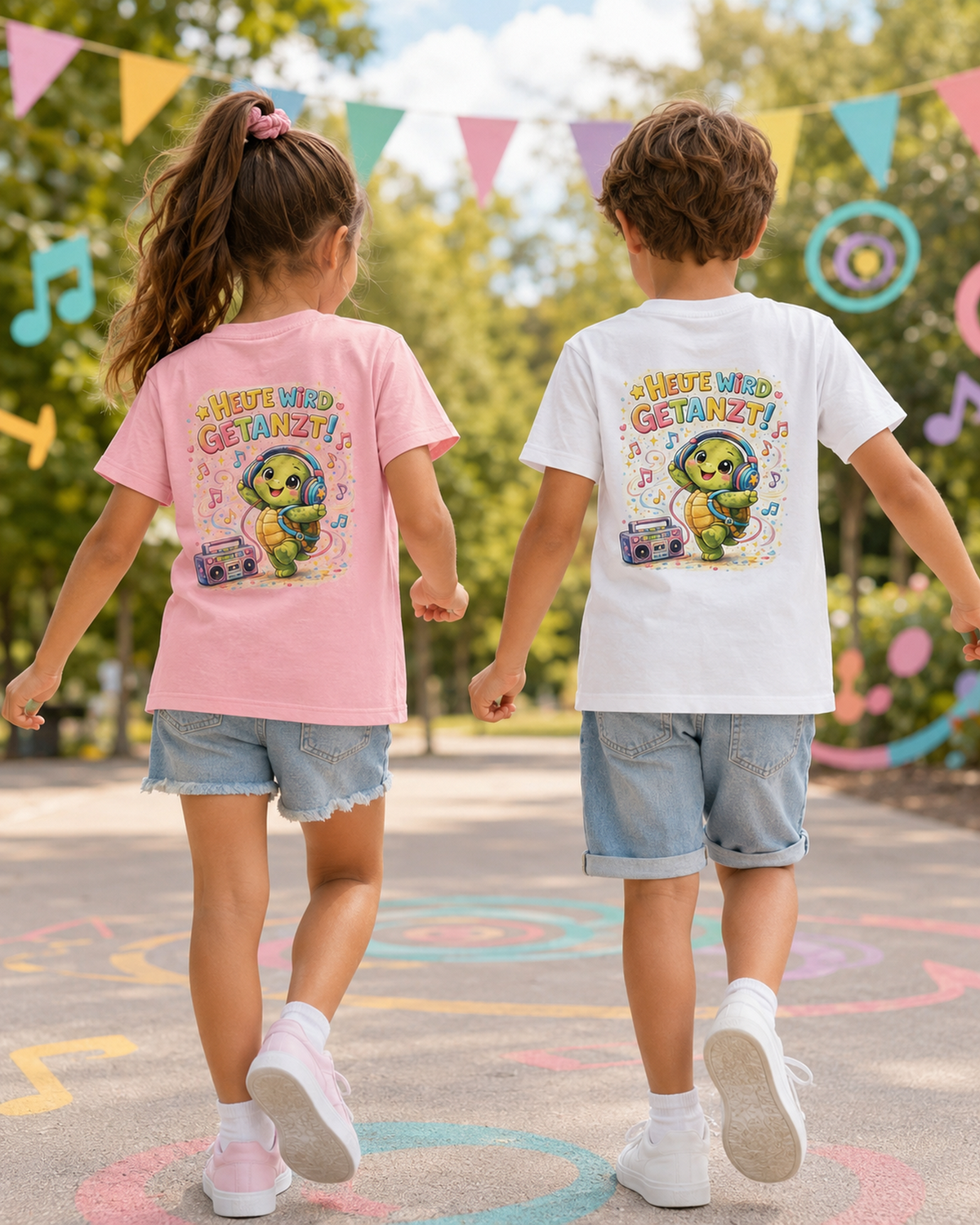 Kinder T-Shirts mit Backprint | Heute wird getanzt