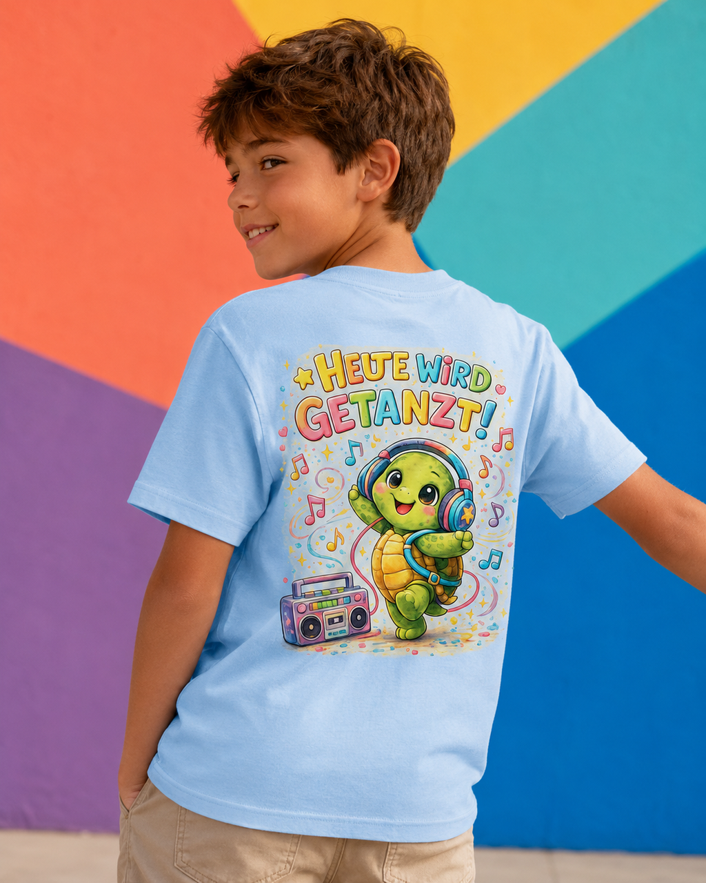 Kinder T-Shirts mit Backprint | Heute wird getanzt