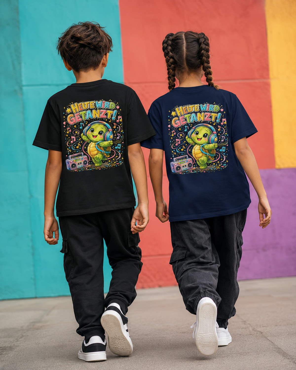 Kinder T-Shirts mit Backprint | Heute wird getanzt