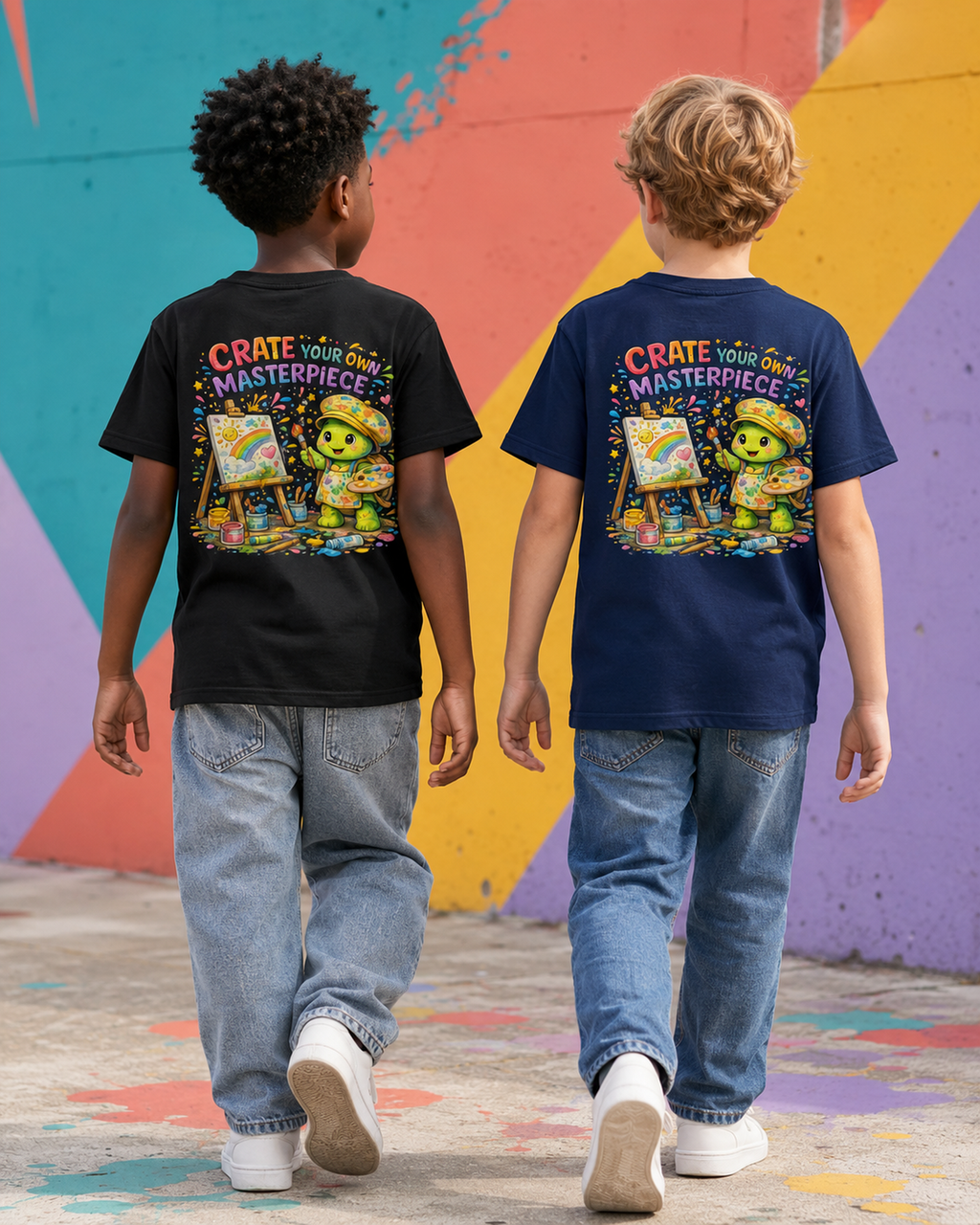 Kinder T-Shirts mit Backprint | Create Your Own Masterpiece