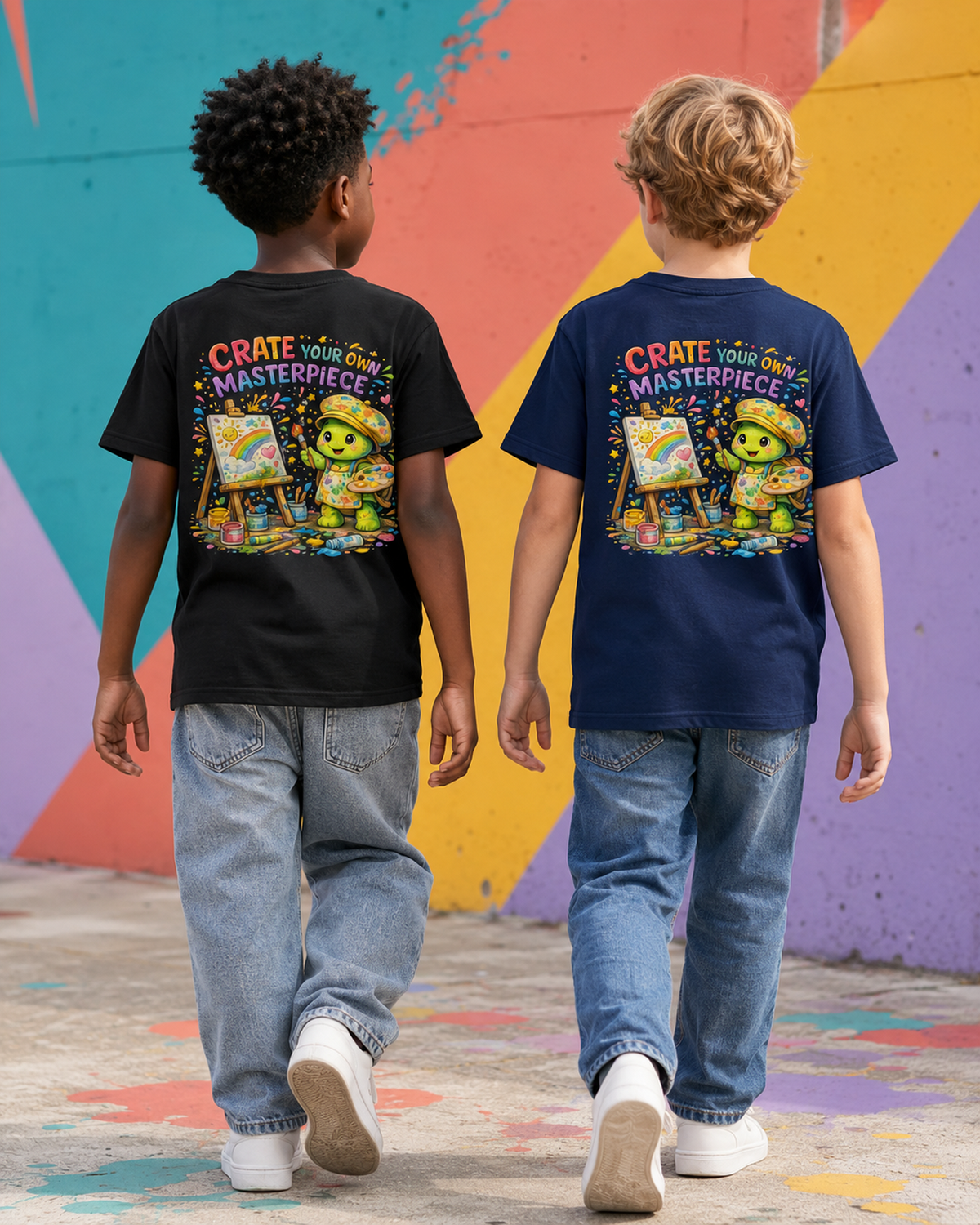 Kinder T-Shirts mit Backprint | Create Your Own Masterpiece