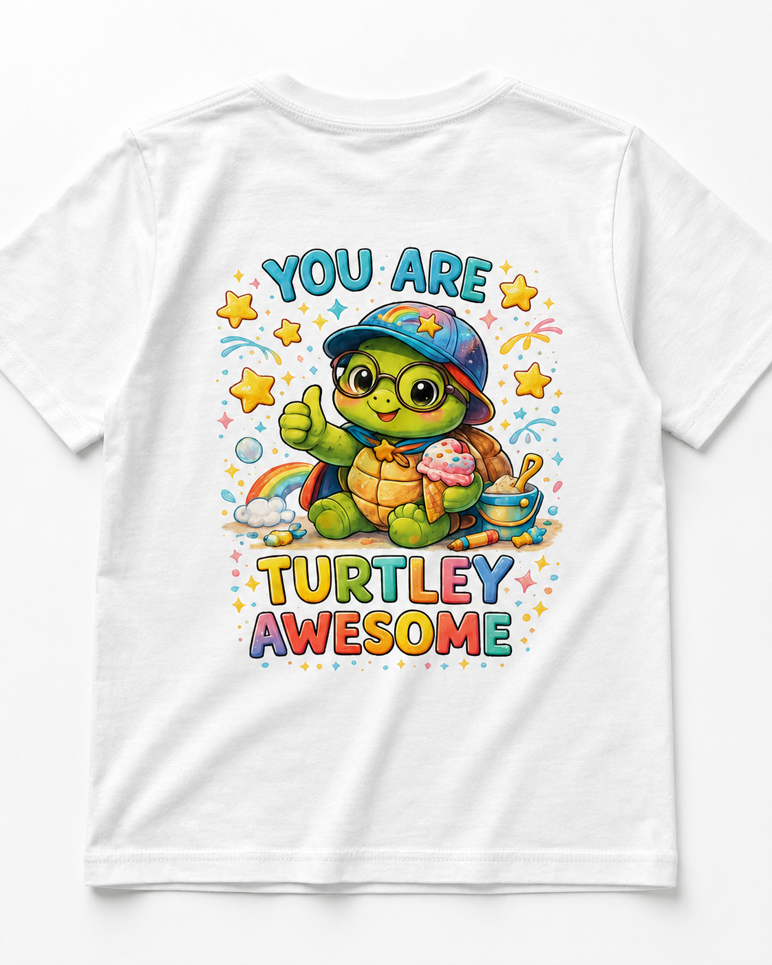 Kinder T-Shirt mit Backprint | You Are Turtley Awesome