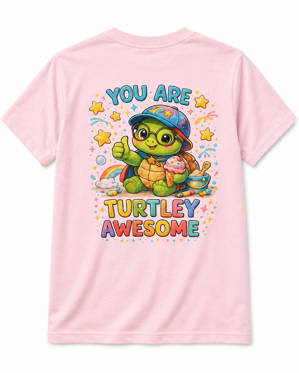 Kinder T-Shirt mit Backprint | You Are Turtley Awesome