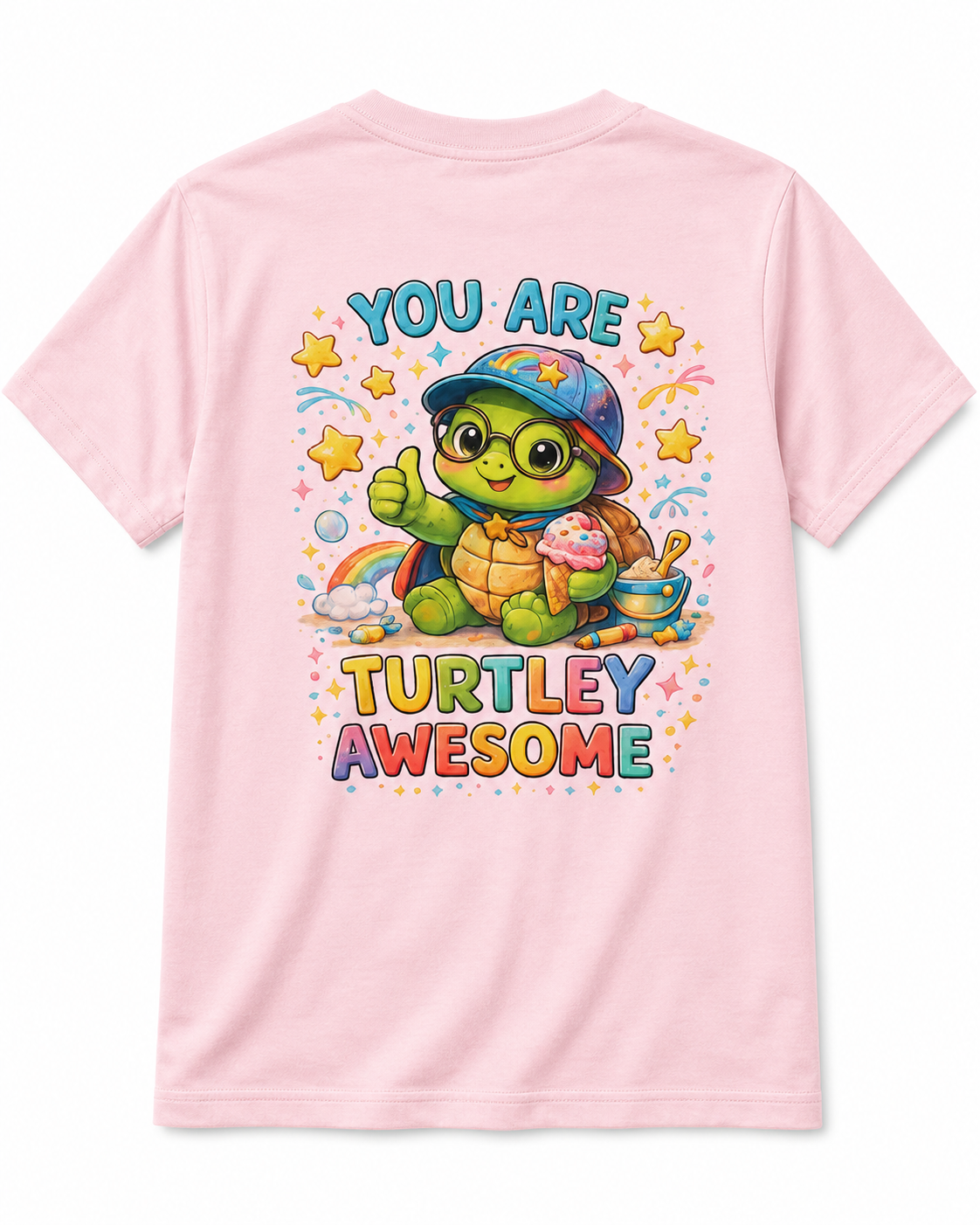 Kinder T-Shirt mit Backprint | You Are Turtley Awesome