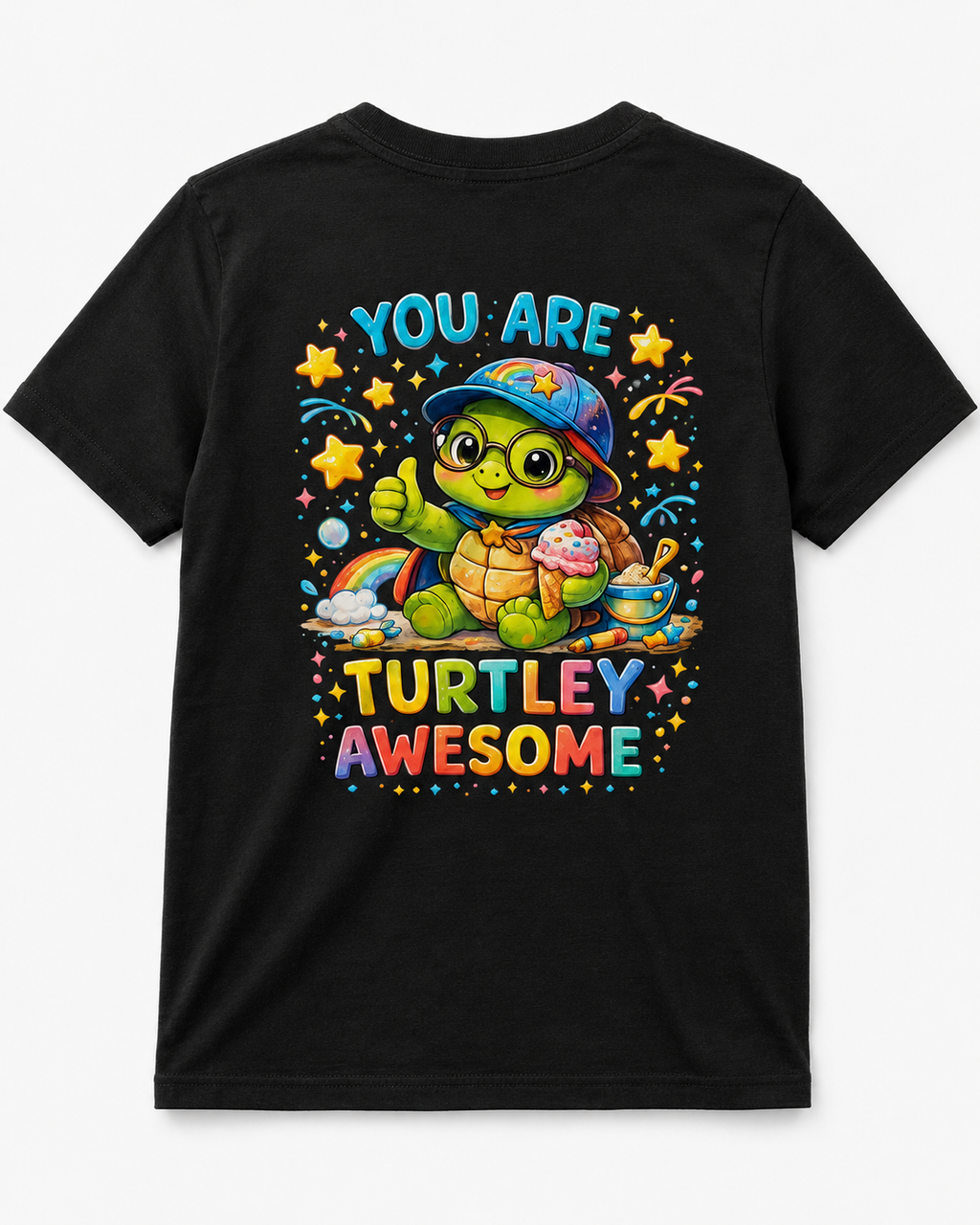 Kinder T-Shirt mit Backprint | You Are Turtley Awesome