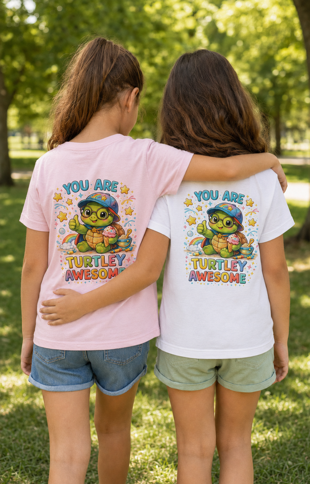 Kinder T-Shirt mit Backprint | You Are Turtley Awesome