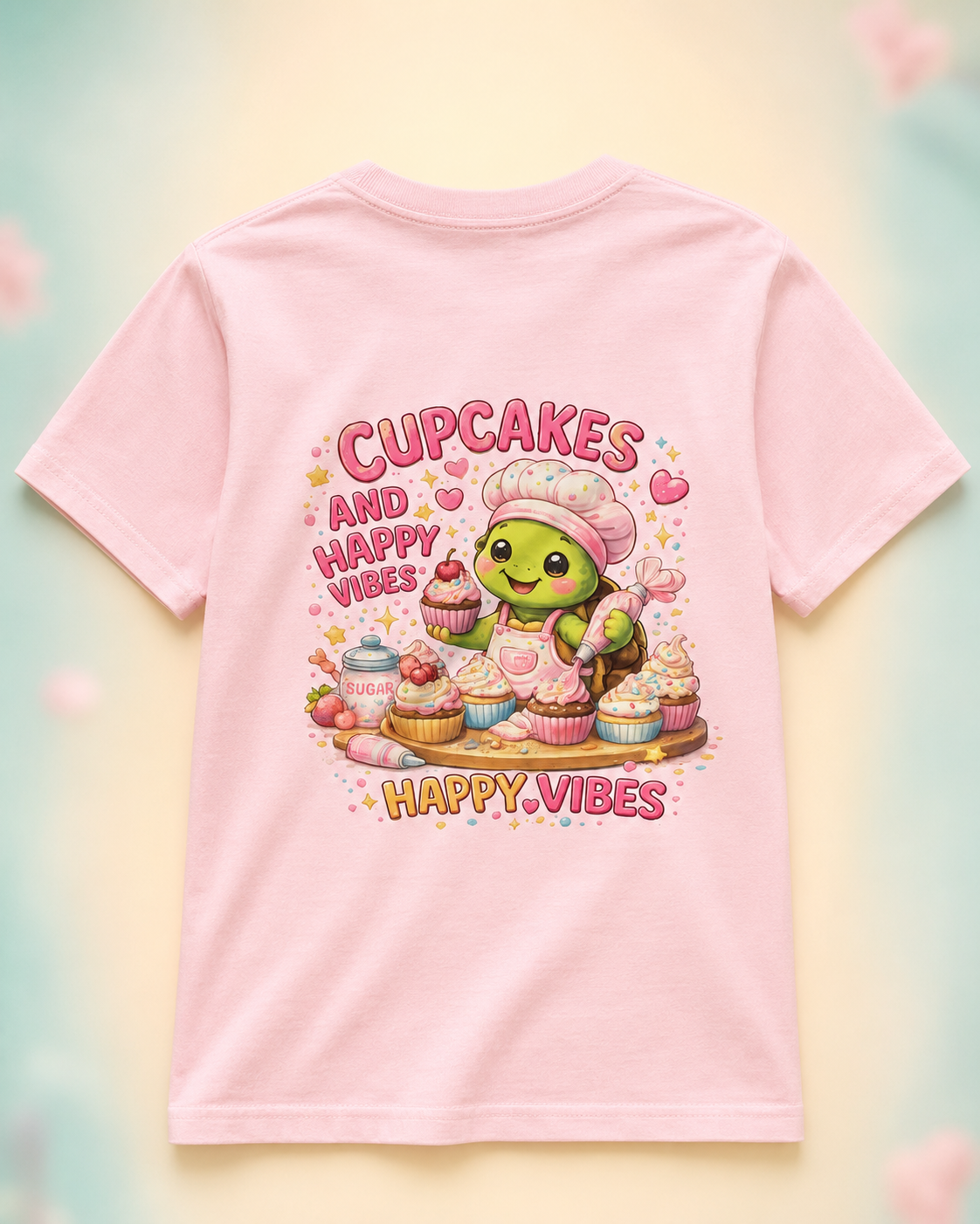 Kinder T-Shirt mit Backprint | Cupcakes and Happy Vibes