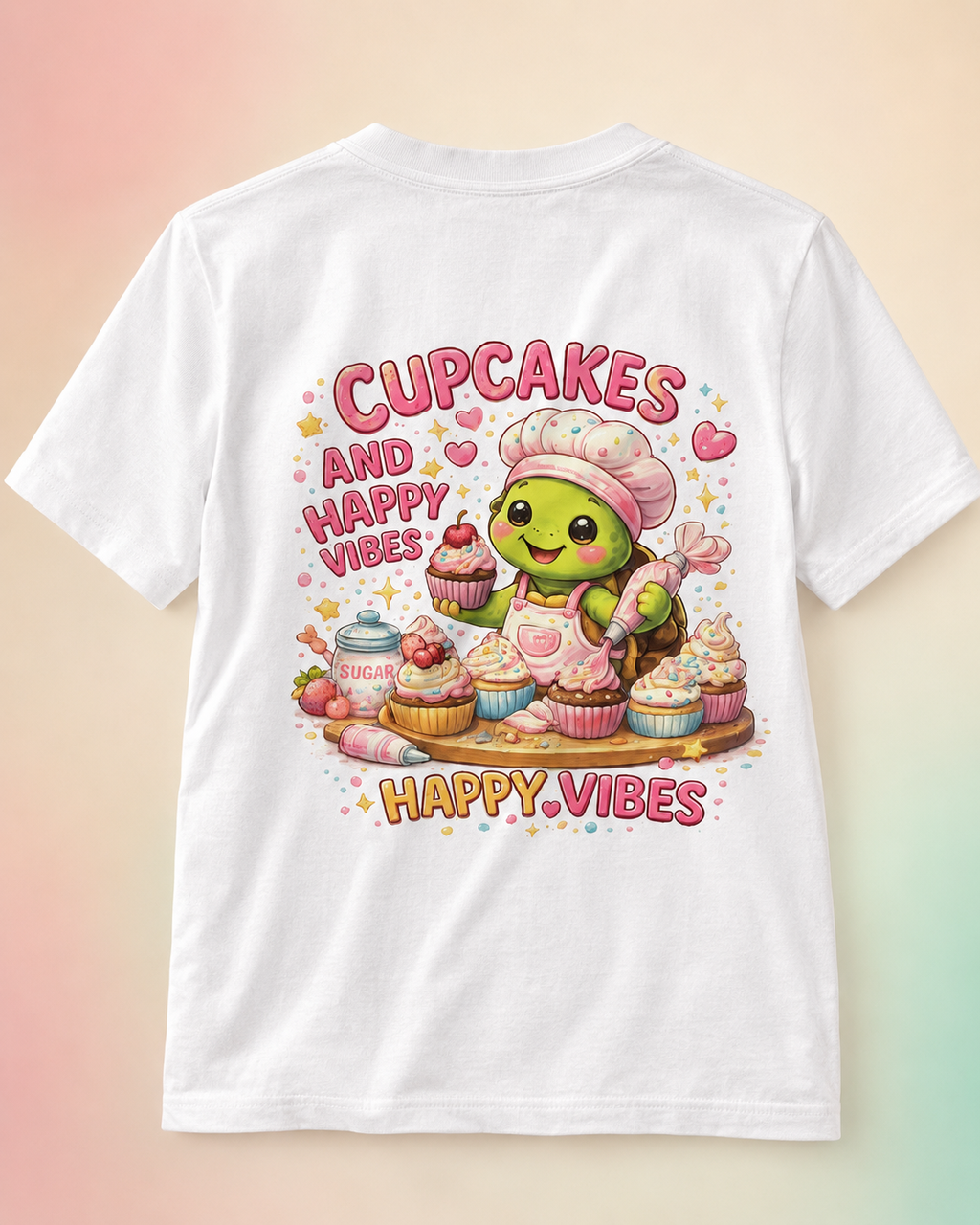 Kinder T-Shirt mit Backprint | Cupcakes and Happy Vibes