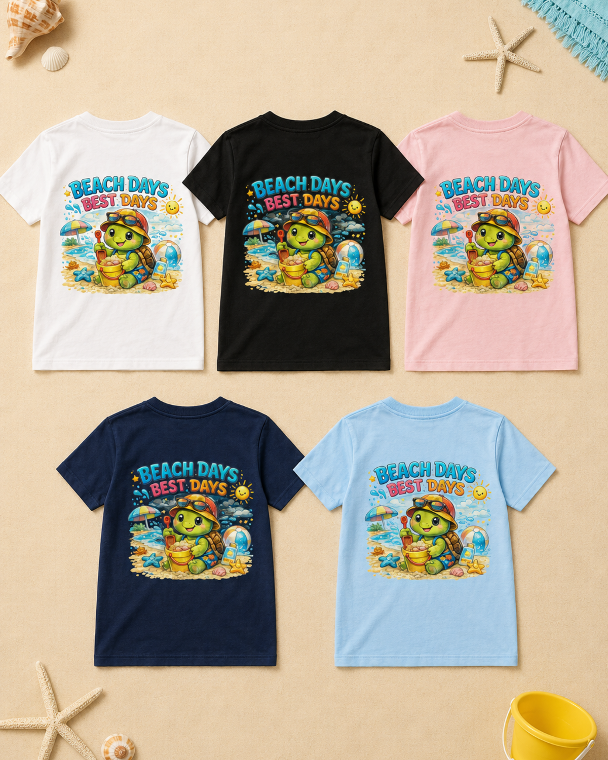 Kinder T-Shirt mit Backprint |Beach Days Best Days