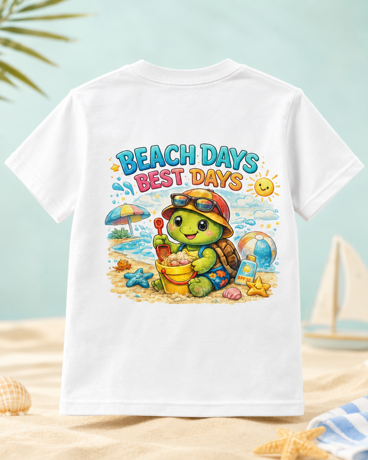 Kinder T-Shirt mit Backprint |Beach Days Best Days