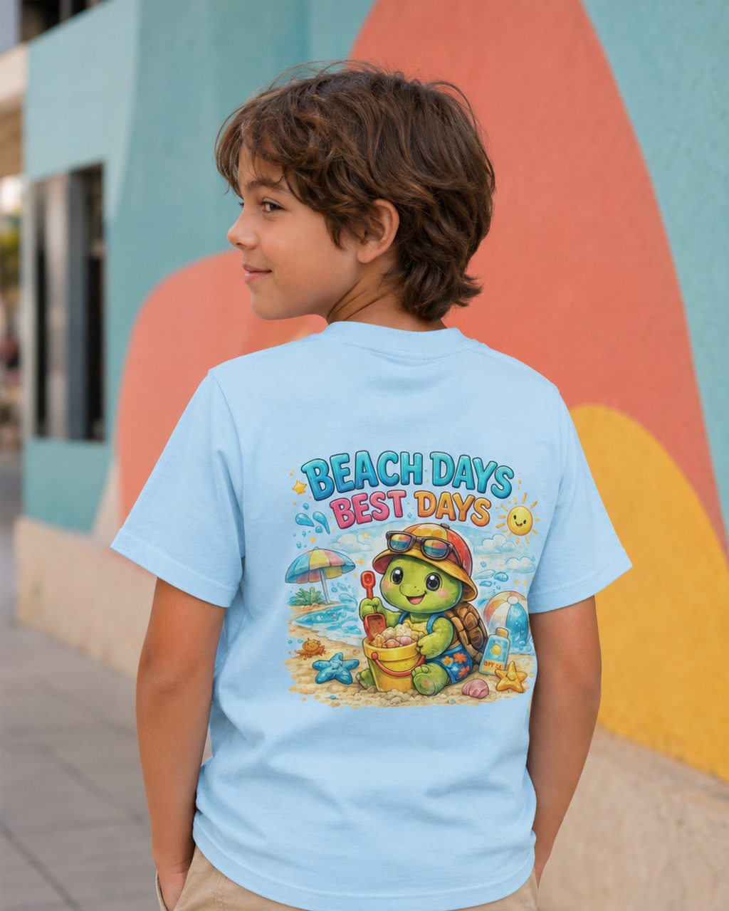 Kinder T-Shirt mit Backprint |Beach Days Best Days