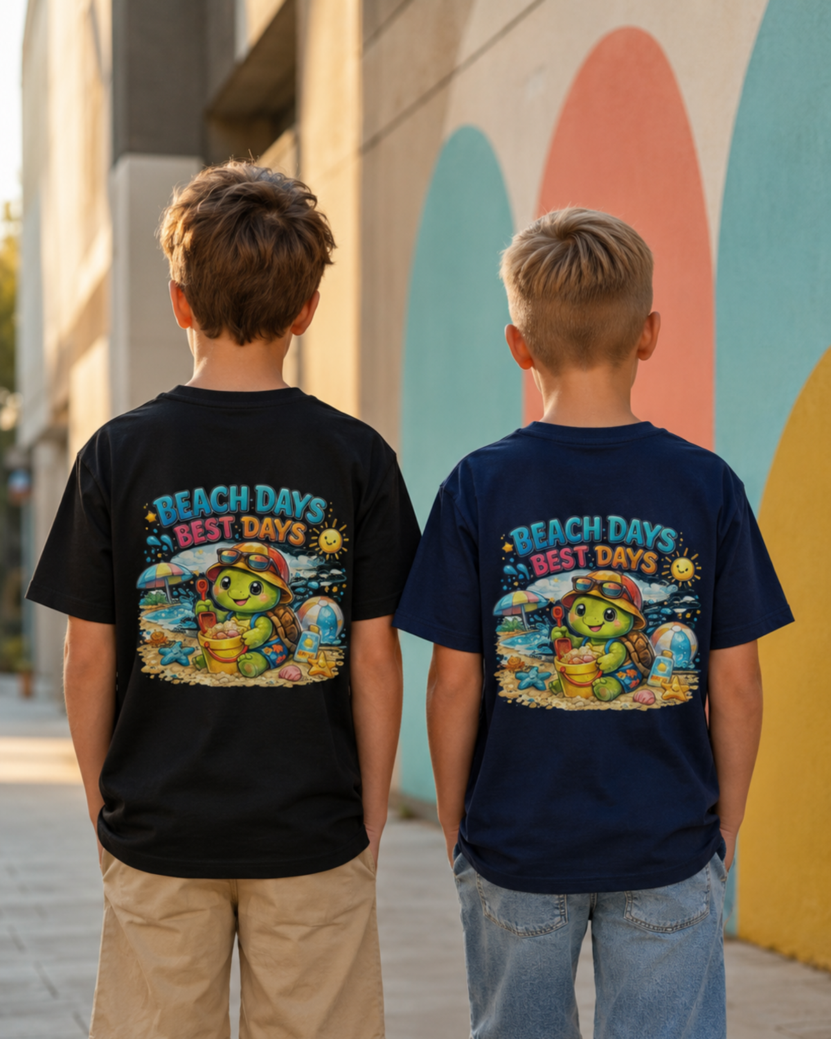 Kinder T-Shirt mit Backprint |Beach Days Best Days