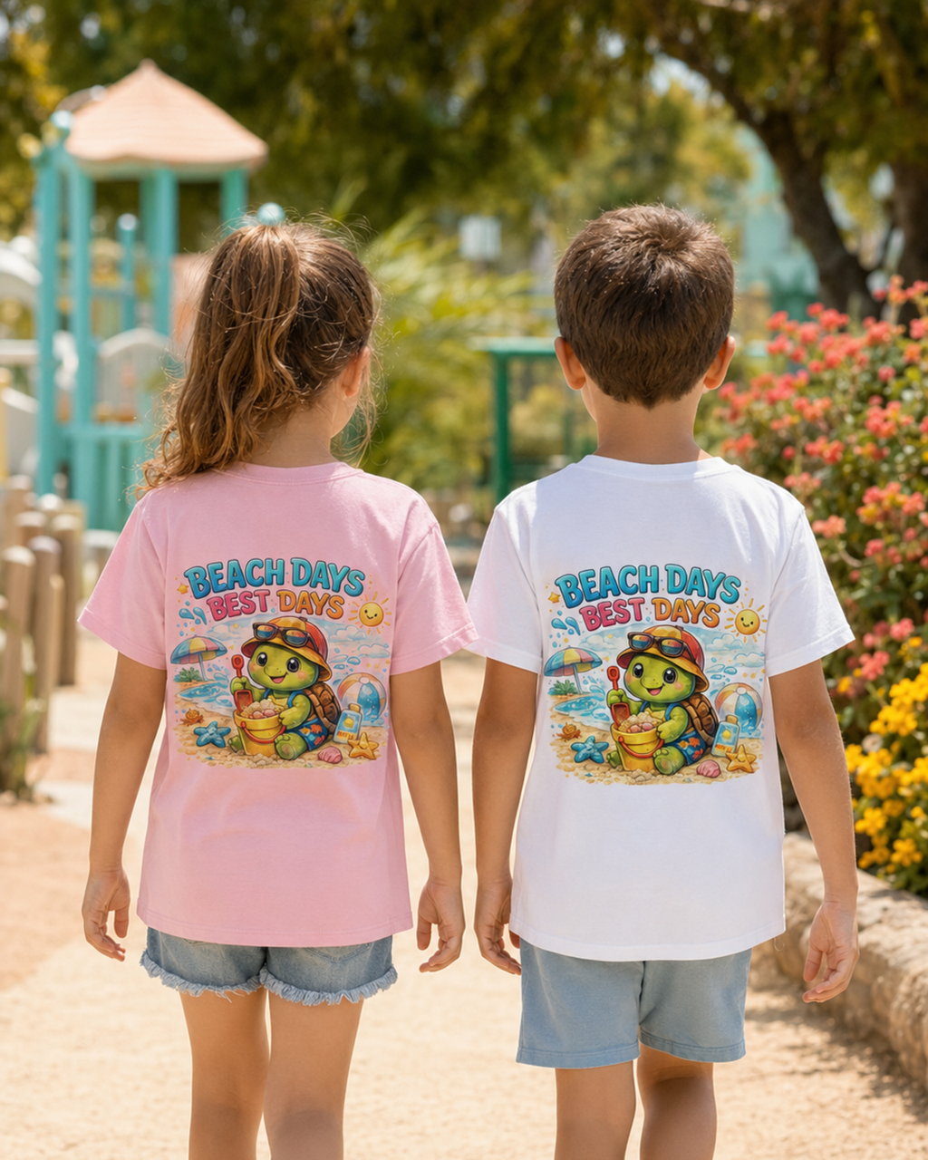 Kinder T-Shirt mit Backprint |Beach Days Best Days