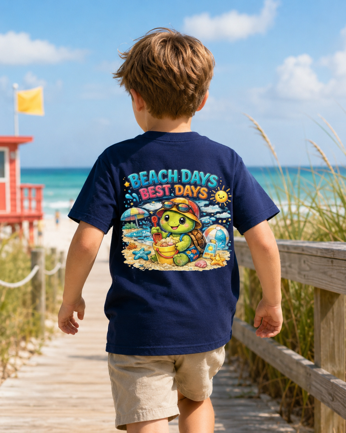 Kinder T-Shirt mit Backprint |Beach Days Best Days