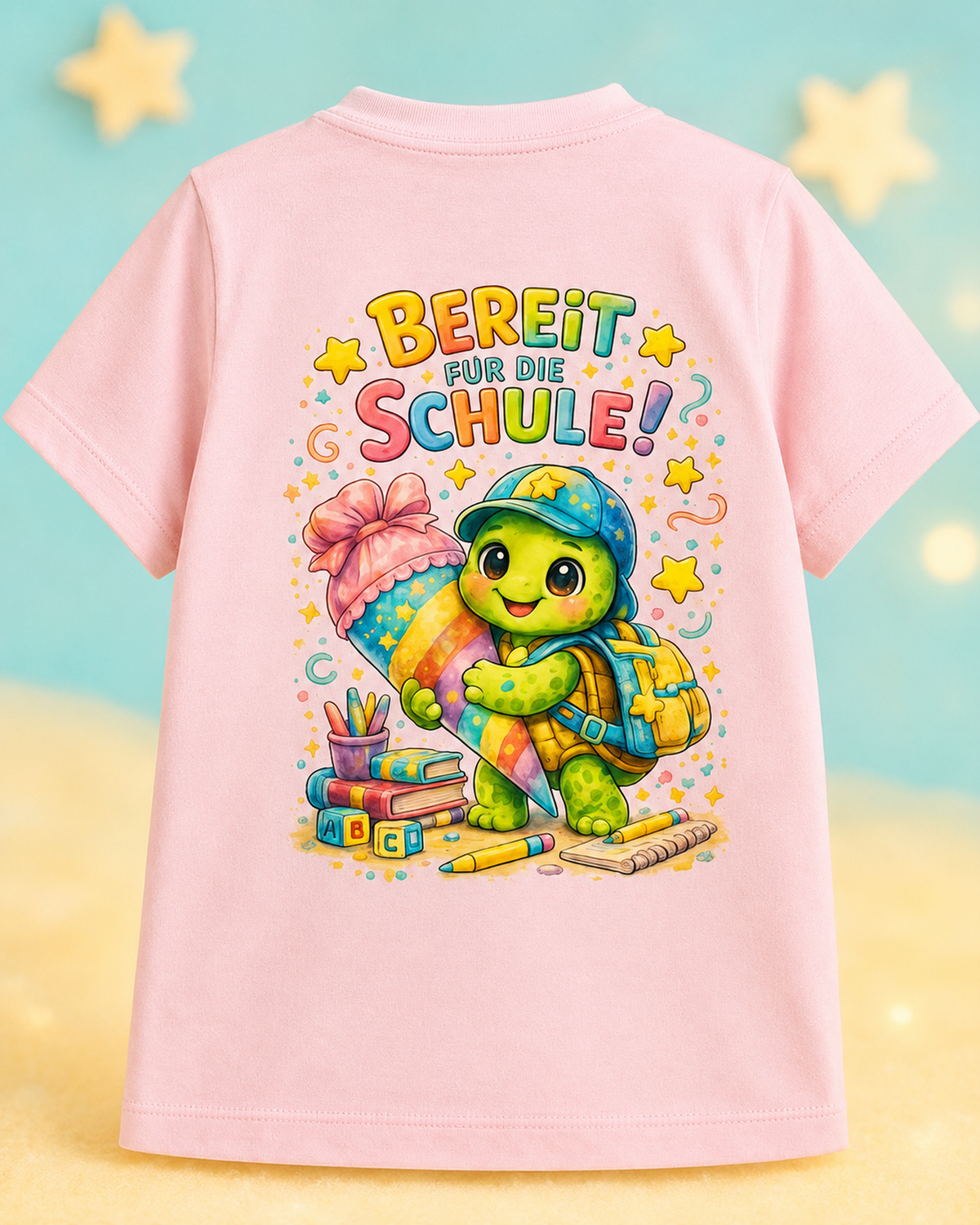 Bereit für die Schule Kinder T-Shirt mit Backprint