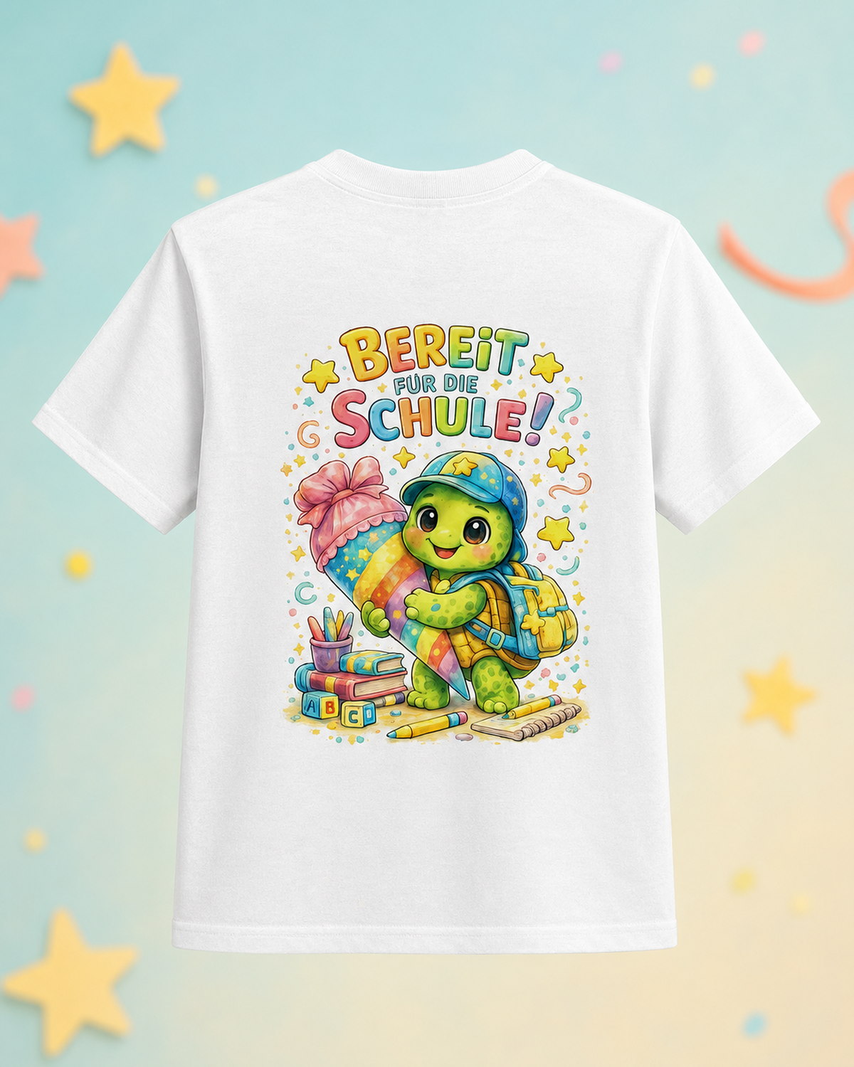 Bereit für die Schule Kinder T-Shirt mit Backprint
